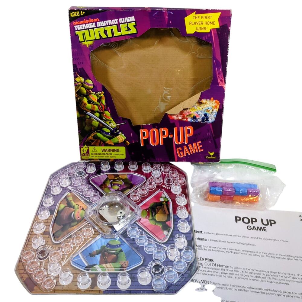 Teenage Mutant Ninja Turtles TMNT Pop-Up Board Game Nickelodeon Cardinal Ages 4+